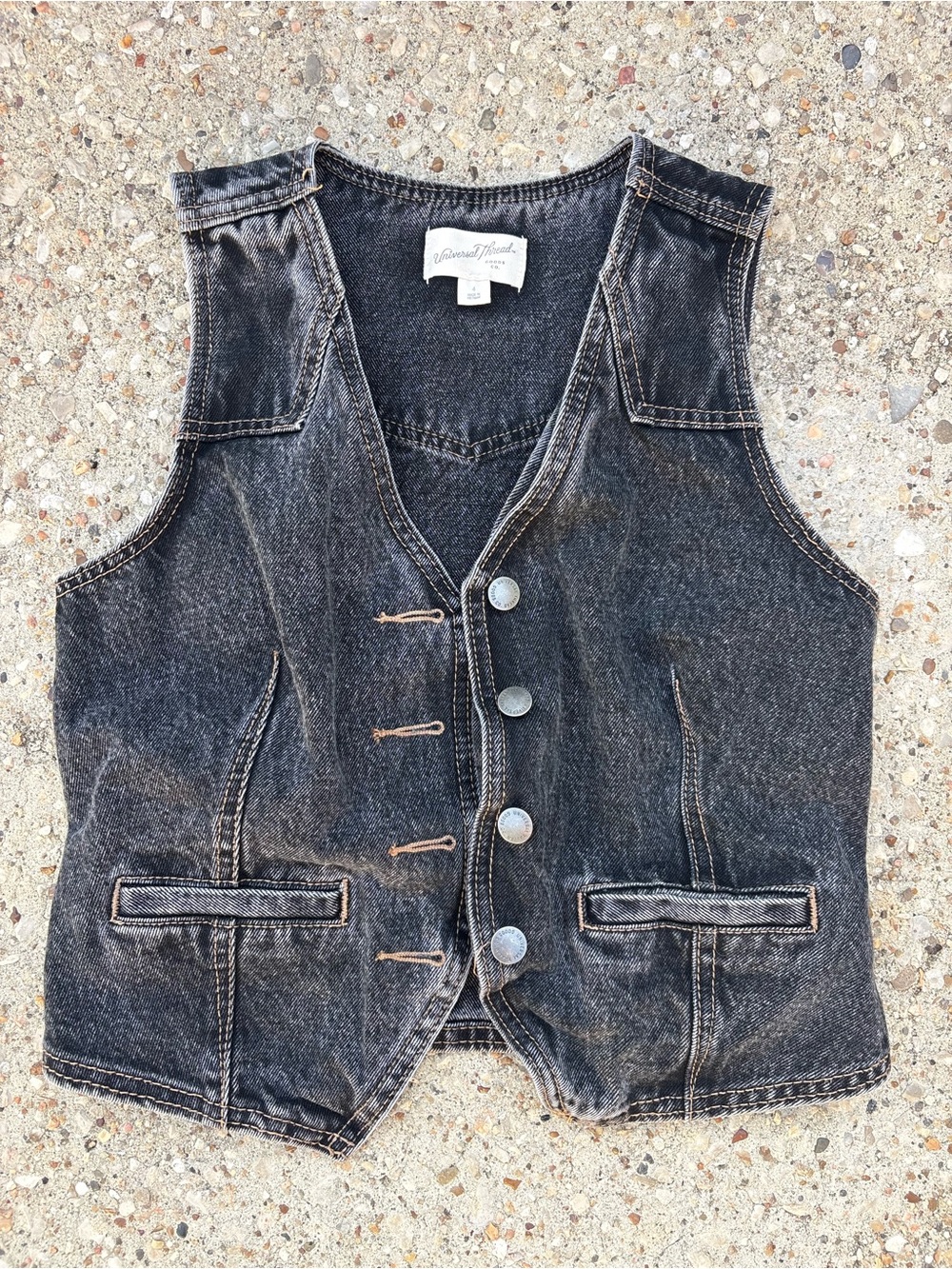Universal Thread Black Denim Jean Vest